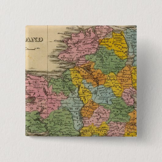 Badge Carré 5 Cm Irlande 10 (Devant)