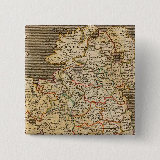 Badge Carré 5 Cm Irlande 8 (Devant)