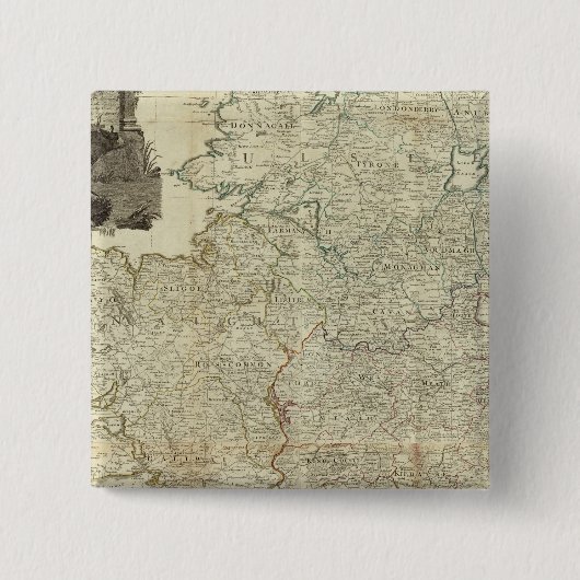 Badge Carré 5 Cm Irlande composite (Devant)