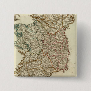 Badge Carré 5 Cm Irlande et Angleterre