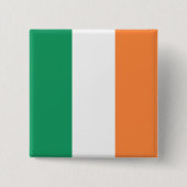 Badge Carré 5 Cm Irlande National Flag, standard irlandais, bannièr (Devant)