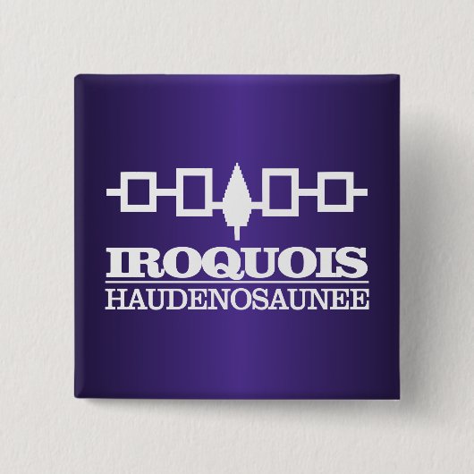 Badge Carré 5 Cm Iroquois (Haudenosaunee) (Devant)