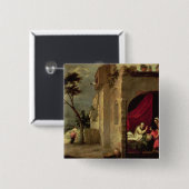 Badge Carré 5 Cm Isaac bénissant Jacob (Devant & derrière)