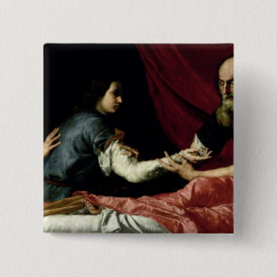 Badge Carré 5 Cm Isaac bénissant Jacob, 1637
