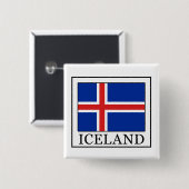 Badge Carré 5 Cm Islande (Devant & derrière)
