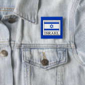 Badge Carré 5 Cm Israël (En situation)