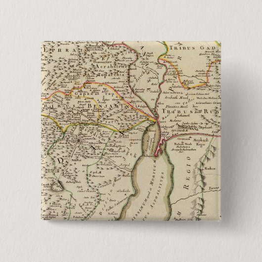 Badge Carré 5 Cm Israël et la Palestine (Devant)