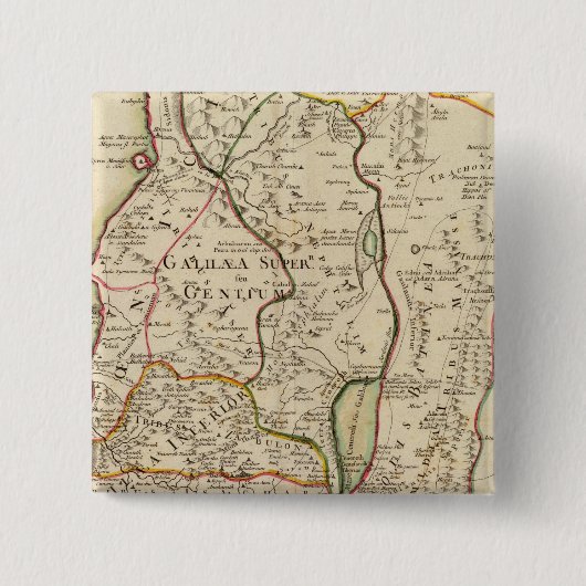 Badge Carré 5 Cm Israël et la Palestine (Devant)