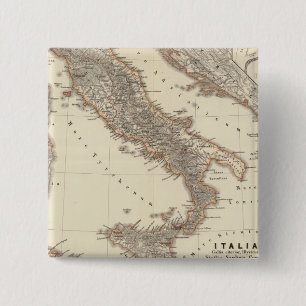 Badge Carré 5 Cm Italia, Gallia , Illyricum, Sicile