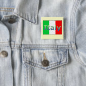 Badge Carré 5 Cm Italie (En situation)