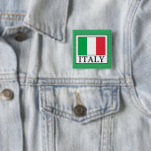 Badge Carré 5 Cm Italie (En situation)