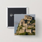 Badge Carré 5 Cm ITALIE, Campanie, Baie de Naples), ISCHIE, (Devant & derrière)