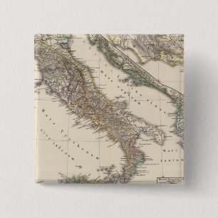 Badge Carré 5 Cm Italie, Gallia cisalpina, Sicile, Sardaigne