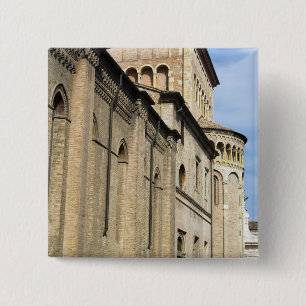 Badge Carré 5 Cm Italie, Parme, Tour de l'église San Giovanni