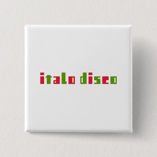 BADGE CARRÉ 5 CM ITALO DISCO (Devant)