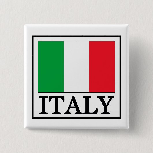 Badge Carré 5 Cm Italy Button (Devant)