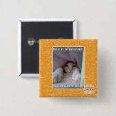 Badge Carré 5 Cm Iz de DIS en tant que loin owt de lit. (Devant & derrière)