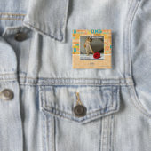 Badge Carré 5 Cm Iz pratiquant le tango d'heure-milliampère (En situation)