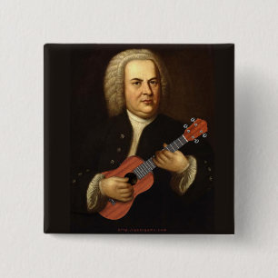 Badge Carré 5 Cm J.S. Bach sur Uke