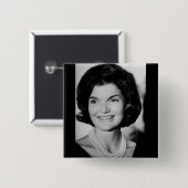 Badge Carré 5 Cm Jackie Kennedy (Devant & derrière)