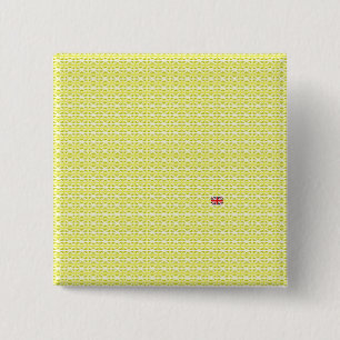 Badge Carré 5 Cm Jacks de l'Union du Royaume-Uni jaune et un impair