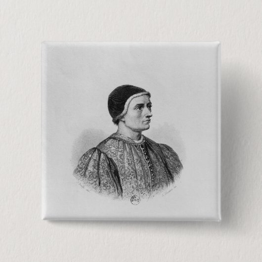 Badge Carré 5 Cm Jacques Coeur (Devant)