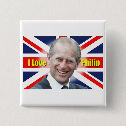 Badge Carré 5 Cm J'adore Philip (Devant)