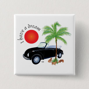 Badge Carré 5 Cm J'ai des Boutons de rêve