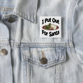 Badge Carré 5 Cm J'Ai Émis Pour Père Noël (En situation)