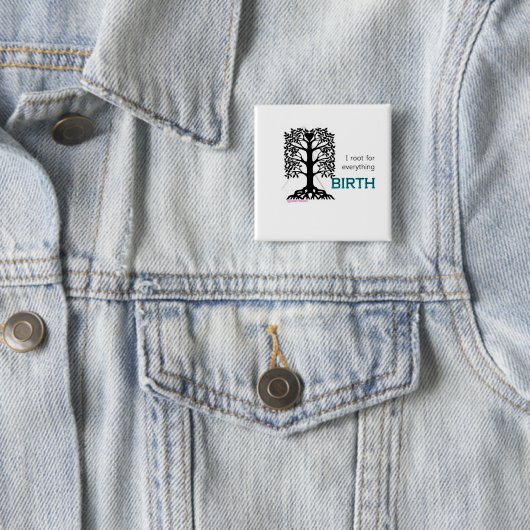 Badge Carré 5 Cm J'ai la racine pour... (En situation)