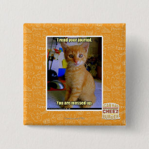 Badge Carré 5 Cm J'ai lu votre journal