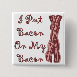 Badge Carré 5 Cm J'ai mis le lard sur mon lard
