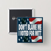 Badge Carré 5 Cm J'ai voté pour le gant (Devant & derrière)