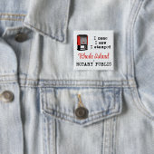 Badge Carré 5 Cm J'Ai Vu Un Notaire Bloqué Public Rhode Island (En situation)
