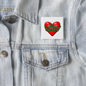 Badge Carré 5 Cm J'aime Auckland (En situation)