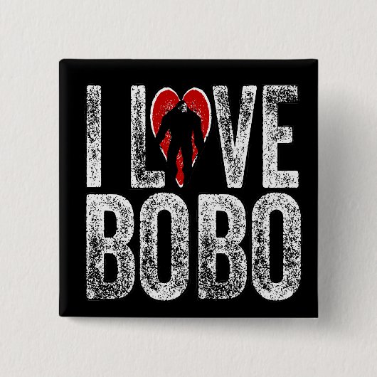 Badge Carré 5 Cm J'aime Bobo (Devant)