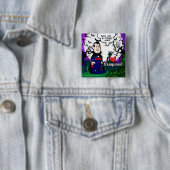 Badge Carré 5 Cm J'aime des vampires (En situation)