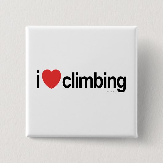 Badge Carré 5 Cm J'aime la Escalade (Devant)
