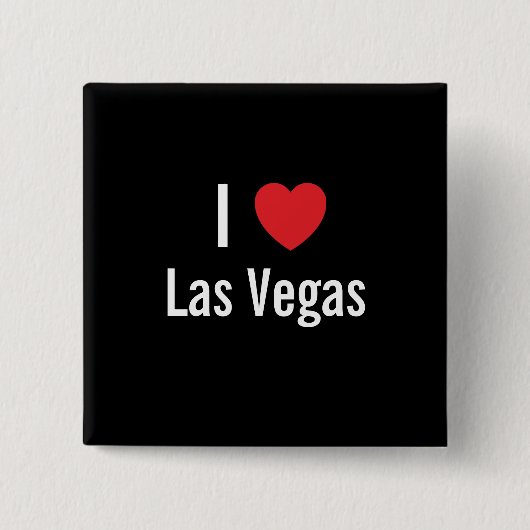 Badge Carré 5 Cm J'aime Las Vegas (Devant)