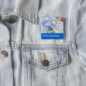 Badge Carré 5 Cm J'aime le bouton jours pluvieux (En situation)