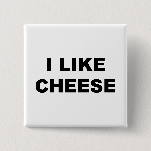 Badge Carré 5 Cm J'aime le fromage (Devant)