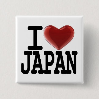 Badge Carré 5 Cm J'aime le JAPON