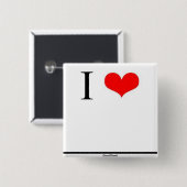 Badge Carré 5 Cm J'aime (le nom d'insertion) (Devant & derrière)