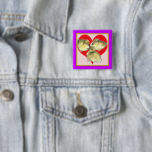 Badge Carré 5 Cm J'Aime Les Colliers ! (En situation)
