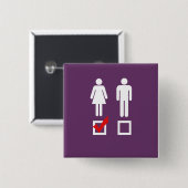 Badge Carré 5 Cm J'aime les filles (Devant & derrière)