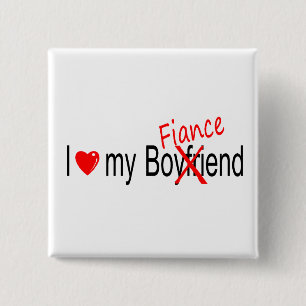Badge Carré 5 Cm J'Aime Ma Fiance