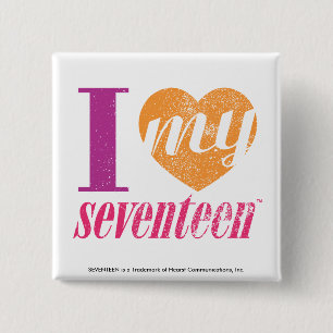 Badge Carré 5 Cm J'aime ma orange 17