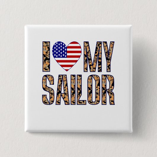 Badge Carré 5 Cm J'Aime Mon Navigateur (Devant)