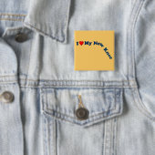 Badge Carré 5 Cm J'aime mon nouveau genou (En situation)