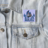 Badge Carré 5 Cm jais bleus (En situation)